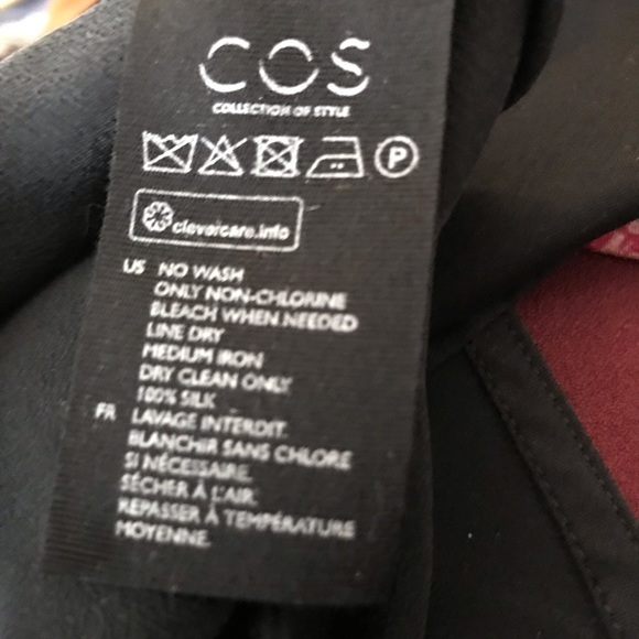 Charcoal Black 100% Silk Dress w/ tie front collar - Picture 5 of 5